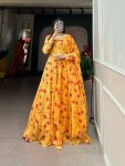 TRENDING GEORGETTE FLORAL PRINTED FLAIRED GOWN WITH DUPATTA PARTY WEAR WHOLESALE PRICE ETHNIC GARMENT (5)