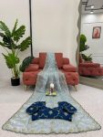 TRENDING JIMMY CHOO EMBROIDERY SEQUENCE WORK SAREE WITH UNSTITCHED BLOUSE PARTY WEAR WHOLESALE PRICE ETHNIC GARMENT (7)
