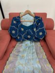 TRENDING JIMMY CHOO EMBROIDERY SEQUENCE WORK SAREE WITH UNSTITCHED BLOUSE PARTY WEAR WHOLESALE PRICE ETHNIC GARMENT (7)