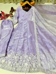 TRENDING JIMMY CHOO EMBROIDERY THREAD WORK GOWN BOTTOM WITH DUPATTA PARTY WEAR WHOLESALE PRICE ETHNIC GARMENT (7)