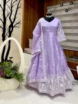 TRENDING JIMMY CHOO EMBROIDERY THREAD WORK GOWN BOTTOM WITH DUPATTA PARTY WEAR WHOLESALE PRICE ETHNIC GARMENT (7)