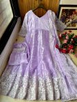 TRENDING JIMMY CHOO EMBROIDERY THREAD WORK GOWN BOTTOM WITH DUPATTA PARTY WEAR WHOLESALE PRICE ETHNIC GARMENT (7)