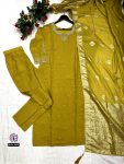 TRENDING ROMAN SILK EMBROIDERY SEQUENCE WORK TOP BOTTOM WITH DUPATTA PARTY WEAR WHOLESALE PRICE ETHNIC GARMENT (2)
