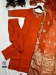 TRENDING ROMAN SILK EMBROIDERY SEQUENCE WORK TOP BOTTOM WITH DUPATTA PARTY WEAR WHOLESALE PRICE ETHNIC GARMENT (12)