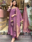 TRENDING ROMAN SILK EMBROIDERY SEQUENCE WORK TOP BOTTOM WITH DUPATTA PARTY WEAR WHOLESALE PRICE ETHNIC GARMENT (5)