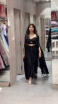 TRENDING SATIN SILK THREAD SEQUENCE WORK STITCHED DHOTI STYLE SKIRT WITH JACKET AND UNSTITCHED BLOUSE PARTY WEAR WHOLESALE PRICE ETHNIC (6)