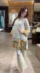 TRENDING SHIMMER VICHITRA SILK SEQUENCE EMBROIDERY WORK TOP PENT SET PARTY WEAR WHOLESALE PRICE ETHNIC GARMENT (4)