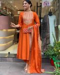 TRENDING SILK EMBROIDREY HANDWORK TOP BOTTOM WITH DUPATTA PARTY WEAR WHOLESALE PRICE ETHNIC GARMENT (18)