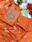 TRENDING SILK EMBROIDREY HANDWORK TOP BOTTOM WITH DUPATTA PARTY WEAR WHOLESALE PRICE ETHNIC GARMENT (18)