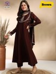 TRENDING SILK ZARI EMBROIDERY SEQUENCE WORK TOP BOTTOM WITH DUPATTA PARTY WEAR WHOLESALE PRICE ETHNIC GARMENT (12)