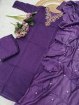 TRENDING VICHITRA SILK EMBROIDERY SEQUENCE WORK TOP BOTTOM WITH DUPATTA PARTY WEAR WHOLESALE PRICE ETHNIC GARMENT (5)