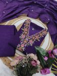 TRENDING VICHITRA SILK EMBROIDERY SEQUENCE WORK TOP BOTTOM WITH DUPATTA PARTY WEAR WHOLESALE PRICE ETHNIC GARMENT (5)