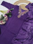 TRENDING VICHITRA SILK EMBROIDERY SEQUENCE WORK TOP BOTTOM WITH DUPATTA PARTY WEAR WHOLESALE PRICE ETHNIC GARMENT (5)