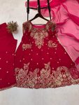 TRENDING VICHITRA SILK EMBROIDERY SEQUENCE WORK TOP BOTTOM WITH DUPATTA PARTY WEAR WHOLESALE PRICE ETHNIC GARMENT (3)