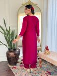 TRENDING VICHITRA SILK EMBROIDERY THREAD SEQUENCE WORK TOP BOTTOM WITH DUPATTA PARTY WEAR WHOLESALE PRICE ETHNIC GARMENT (5)