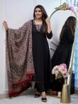 TRENDING VISCOSE CHANDERI SILK EMBROIDERY SEQUENCE WORK TOP BOTTOM WITH DUPATTA PARTY WEAR WHOLESALE PRICE ETHNIC GARMENT (6)