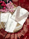 TRENDING VISCOSE JACQUARD EMBROIDERY WORK TOP BOTTOM WITH DUPATTA PARTY WEAR WHOLESALE PRICE ETHNIC GARMENT (3)