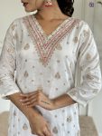 TRENDING VISCOSE JACQUARD EMBROIDERY WORK TOP BOTTOM WITH DUPATTA PARTY WEAR WHOLESALE PRICE ETHNIC GARMENT (3)