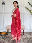 TRENDING VISCOSE JACQUARD EMBROIDERY WORK TOP BOTTOM WITH DUPATTA PARTY WEAR WHOLESALE PRICE ETHNIC GARMENT (3)
