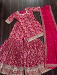 TRENDING VISCOSE JACQUARD EMBROIDERY ZARI SEQUENCE WORK TOP SHARARA WITH DUPATTA PARTY WEAR WHOLESALE PRICE ETHNIC GARMENT (6)