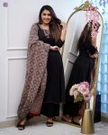 TRENDING VISCOSE RAYON EMBROIDERY WORK TOP BOTTOM WITH PRINTED DUPATTA PARTY WEAR WHOLESALE PRICE ETHNIC GARMENT (4)
