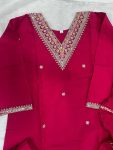 TRENDING VISCOSE ROMAN SILK ZARI EMBROIDERY SEQUENCE WORK TOP BOTTOM WITH DUPATTA PARTY WEAR WHOLESALE PRICE ETHNIC GARMENT (2)