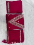 TRENDING VISCOSE ROMAN SILK ZARI EMBROIDERY SEQUENCE WORK TOP BOTTOM WITH DUPATTA PARTY WEAR WHOLESALE PRICE ETHNIC GARMENT (2)