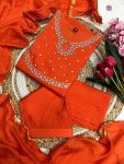 TRENDING VISCOSE SILK EMBROIDERY WORK TOP BOTTOM WITH DUPATTA PARTY WEAR WHOLESALE PRICE ETHNIC GARMENT (6)