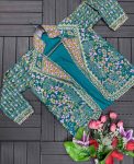 1DESIGNER CHINON EMBROIDERY SEQUENCE WORK BLOUSE PALAZZO WITH KOTI PARTY WEAR WHOLESALE PRICE ETHNIC GARMENT (18)