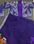 1DESIGNER CHINON EMBROIDERY WORK DRAPE SKIRT BLOUSE AND KOTI PARTY WEAR WHOLESALE PRICE ETHNIC GARMENT (11)