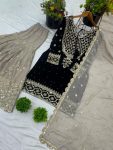 1DESIGNER GEORGETTE EMBROIDERY SEQUENCE WORK TOP SHARARA WITH DUPATTA FESTIVE WEAR WHOLESALE PRICE ETHNIC GARMENT (14)
