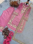 1DESIGNER SEQUENCE AND ZARI EMBROIDERY WITH PEARL AND DIAMOND HANDWORK TOP PALAZZO WITH DUPATTA FESTIVE WEAR WHOLESALE PRICE ETHNIC GARMENT (9)