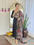 1DESIGNER VISCOSE CHANDERI SEQUENCE CODING EMBROIDERY WORK TOP BOTTOM WITH DUPATTA FESTIVE WEAR WHOLESALE PRICE ETHNIC GARMENT (14)