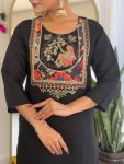 1DESIGNER VISCOSE CHANDERI SEQUENCE CODING EMBROIDERY WORK TOP BOTTOM WITH DUPATTA FESTIVE WEAR WHOLESALE PRICE ETHNIC GARMENT (14)