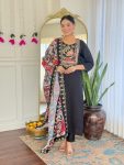 1DESIGNER VISCOSE CHANDERI SEQUENCE CODING EMBROIDERY WORK TOP BOTTOM WITH DUPATTA FESTIVE WEAR WHOLESALE PRICE ETHNIC GARMENT (14)