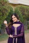 1FANCY FAUX BLOOMING EMBROIDERED WORK TOP BOTTOM WITH DUPATTA FESTIVE WEAR WHOLESALE PRICE ETHNIC GARMENT (7)