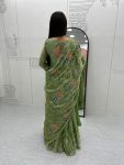 1FANCY FENDI SILK RUFFLE WORK GOWN WITH DUPATTA FESTIVE WEAR WHOLESALE PRICE ETHNIC GARMENT (6)