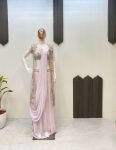 1FANCY GEORGETTE EMBROIDERY LEHENGA SAREE WITH BLOUSE AND KOTI PARTY WEAR WHOLESALE PRICE ETHNIC GARMENT(25)