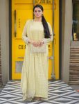 1FANCY GEORGETTE EMBROIDERY ZARI AND SEQUENCE WITH PEARL MOTI HANDWORK TOP BOTTOM WITH DUPATTA FESTIVE WEAR WHOLESALE PRICE ETHNIC GARMENT (18)