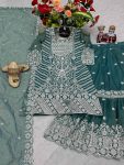 1FANCY LILY NET EMBROIDERY CODING AND SEQUENCE WORK TOP SHARARA WITH DUPATTA FESTIVE WEAR WHOLESALE PRICE ETHNIC GARMENT (13)