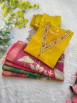 1FANCY ROMAN SILK HAND AND EMBROIDERY WORK TOP BOTTOM WITH DUPATTA FESTIVE WEAR WHOLESALE PRICE ETHNIC GARMENT (12)