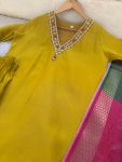 1FANCY ROMAN SILK HAND AND EMBROIDERY WORK TOP BOTTOM WITH DUPATTA FESTIVE WEAR WHOLESALE PRICE ETHNIC GARMENT (12)