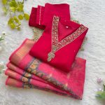 1FANCY ROMAN SILK HAND WORK AND FANCY LACE WORK TOP BOTTOM WITH DUPATTA FESTIVE WEAR WHOLESALE PRICE ETHNIC GARMENT (8)