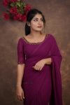 1NEW ARRIVAL FAUX GEORGETTE PLAIN READY TO WEAR SAREE WITH HAND WORK STITCHED BLOUSE PARTY WEAR WHOLESALE PRICE ETHNIC GARMENT (11)