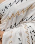 1NEW ARRIVAL FAUX GEORGETTE ZIGZAG MULTI THREAD WORK SAREE WITH STITCHED BLOUSE CASUAL WEAR WHOLESALE PRICE ETHNIC GARMENT (18)