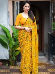 1NEW ARRIVAL GEORGETTE WARLI PRINT WITH LACE BORDER WORK SAREE WITH UNSTITCHED BLOUSE CASUAL WEAR WHOLESALE PRICE ETHNIC GARMENT (7)
