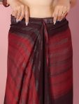 1NEW ARRIVAL SOFT NYLON THREE TONE COLOR SHADE READY TO WEAR SAREE WITH UNSTITCHED BLOUSE CASUAL WEAR WHOLESALE PRICE ETHNIC GARMENT (8)