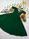 1NEW ARRIVAL VELVET HAND WORK ANARKALI GOWN FESTIVE WEAR WHOLESALE PRICE ETHNIC GARMENT (10)