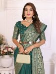 1RICH LOOK DOLA SILK KANCHI BORDER AND CONTRAST ZARI WEAVING BORDER WORK SAREE WITH UNSTITCHED BLOUSE FESTIVE WEAR WHOLESALE PRICE ETHNIC GARMENT (11)