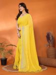1RICH LOOK GEORGETTE FOIL PRINTED SAREE WITH UNSTITCHED BLOUSE PARTY WEAR WHOLESALE PRICE ETHNIC GARMENT (17)